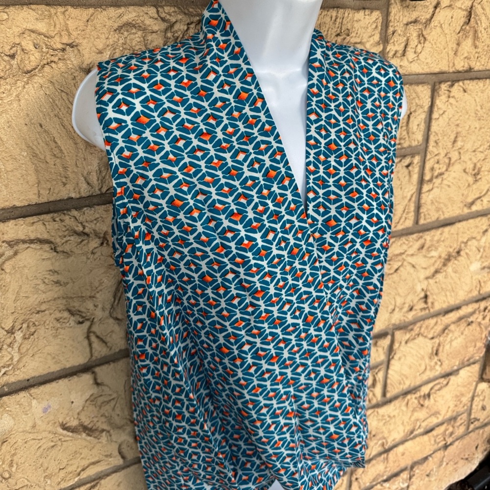 Pleione Sleeveless Faux Wrap Blouse Loose fit Size XS - Picture 9 of 13